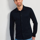 Classic Fit Jersey Schwarz