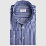 Classic Fit Dunkelblau Streifen Easy Iron