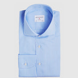 Classic Fit Hellblau Streifen Easy Iron