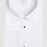 Classic Fit Weiss Smoking Piqué