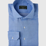 Classic Fit Uni Blau Piqué