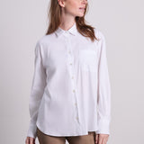 Bella Baumwollstretchbluse Weiss