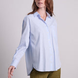 Bella Baumwollstretchbluse Hellblau