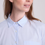 Bella Baumwollstretchbluse Hellblau
