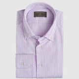 Classic Fit Streifen Flieder mit Button Down