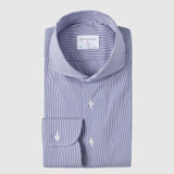 Slim Fit Stretch Feiner Streifen Navy