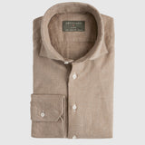 Classic Fit Flanell Beige