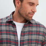 Classic Fit Flanell Grau