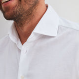 Classic Fit Piqué Weiss