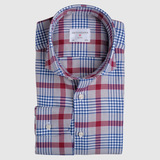 Classic Fit Karo Burgund