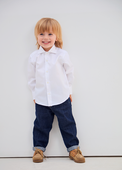 Boys Shirt Twill Weiss