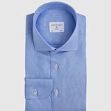 Classic Fit Struktur Blau