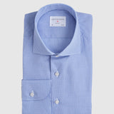 Classic Fit Mini Check Blau