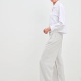 Jo Baumwollbluse Cropped Weiss