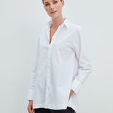 Ida Bluse Baumwolle Weiss
