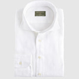 Classic Fit Leinen Weiss
