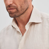 Classic Fit Leinen Light Beige