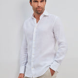 Classic Fit Leinen Weiss