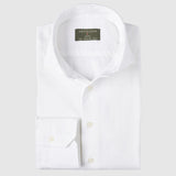 Classic Fit Gewaschen Twill Weiss