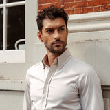 Slim Fit Button Down Beige