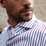 Classic Fit Streifen Lila