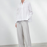 Mila Baumwollbluse Weiss