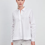Mila Baumwollbluse Weiss