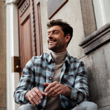 Overshirt Flanell Karo Blau