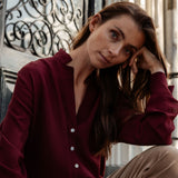 Jennifer Seidenbluse Bordeaux