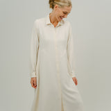 Ines Viskosekleid Off White