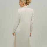 Ines Viskosekleid Off White