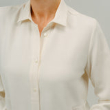 Ines Viskosekleid Off White