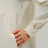 Ines Viskosekleid Off White