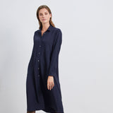 Ines Viskosekleid Navy