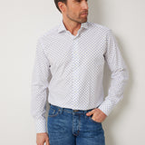 Classic Fit Print Blau