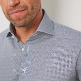 Classic Fit Mikro Print Navy