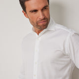 Classic Fit Weiss Twill Gewaschen