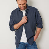 Classic Fit Leinen Navy