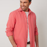 Classic Fit Leinen Rot