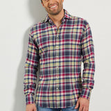 Classic Fit Flanell Multicolor Button Down Kragen